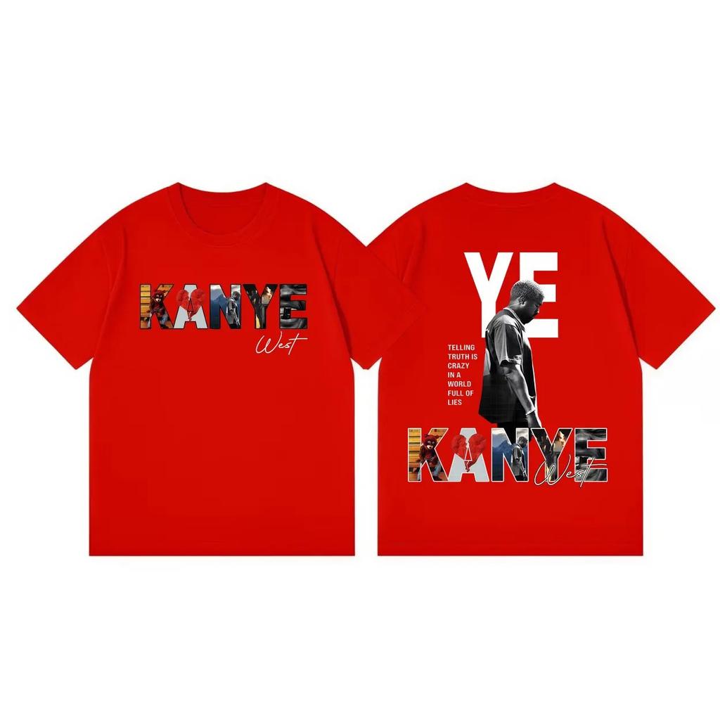 Summer Casual Loose Cotton Short Sleeve Tshirt Rapper Kanye West Tour 2026 Tshirts Unisex Women Fashion Trend Hip Hop T Shirts