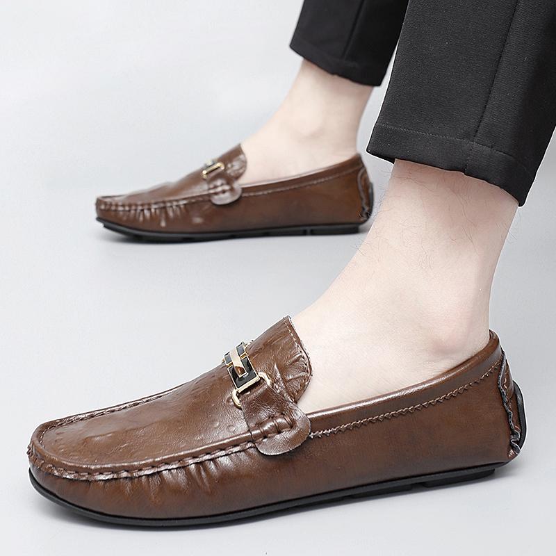 Fashion Fashion Comfortable Casual Shoes Light Summer Loafers Handmade Slip-On Flats Leisure Moccasins Non-Slip Summer Men Driving Shoes