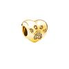 New Sparkling Golden Charms Pet Cat & Dogpaw Print Beads Fit Original Bracelets Necklace Accessories Diy Women Jewelry Gifts