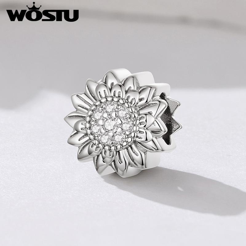 WOSTU Platinum Plated DIY Girl Horse Charms Travel Anchor Bead Pet Dog Pendant Fit Original Bracelet Jewelry Making