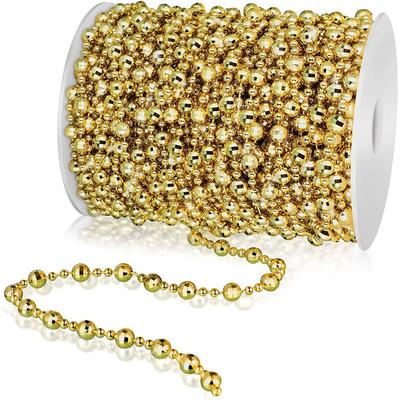 10 m lange Perlenkette aus Kunststoff zum Aufhängen als Weihnachtsbaumschmuck für die Weihnachtsdekoration – DIY-Zubehör