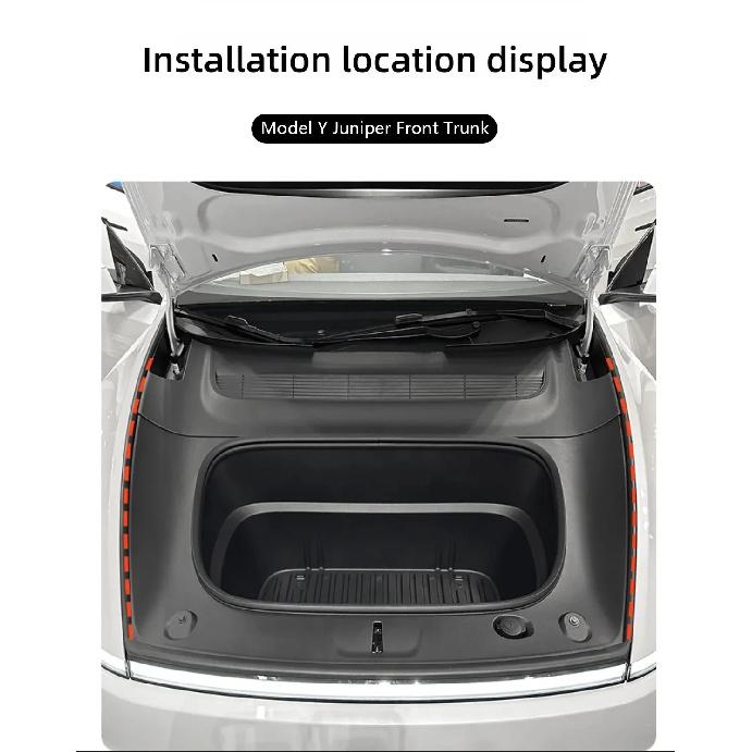 For Tesla Model Y Juniper Front Trunk Seal Kit Soundproof Rubber Weather Strip Model 3 Highland Seal Wind Noise Reduction Kit