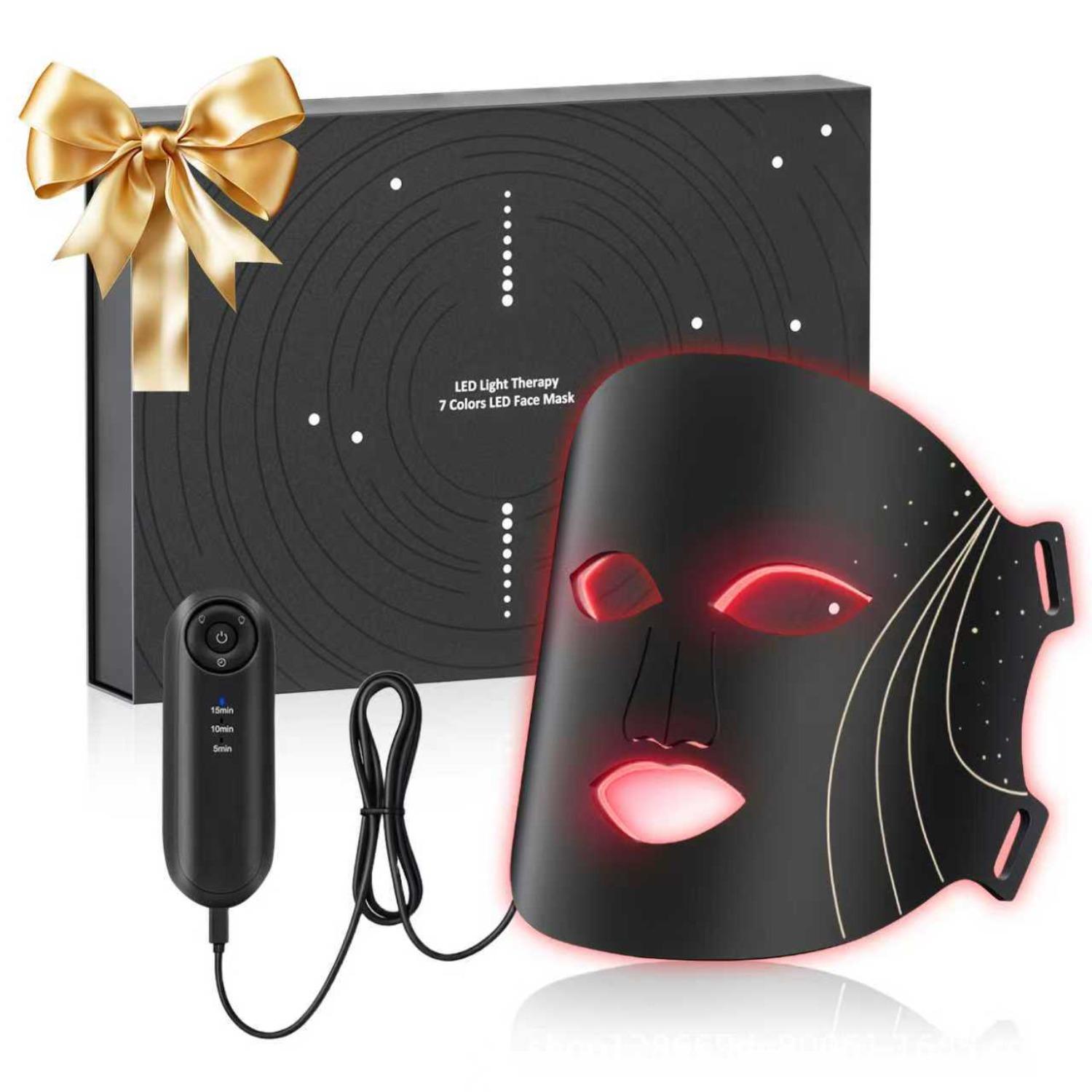 

Red Light Therapy Mask for Face, LED Face Mask Light Therapy with Remote, Portable Infrared Light Therapy Skin Care Device with Timer Function 1-Pack