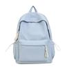 Schoolbag New Japanese Simple Versatile College Student Backpack for Middle and High School Students Large Capacity Solid Color Casual Travel Backpack