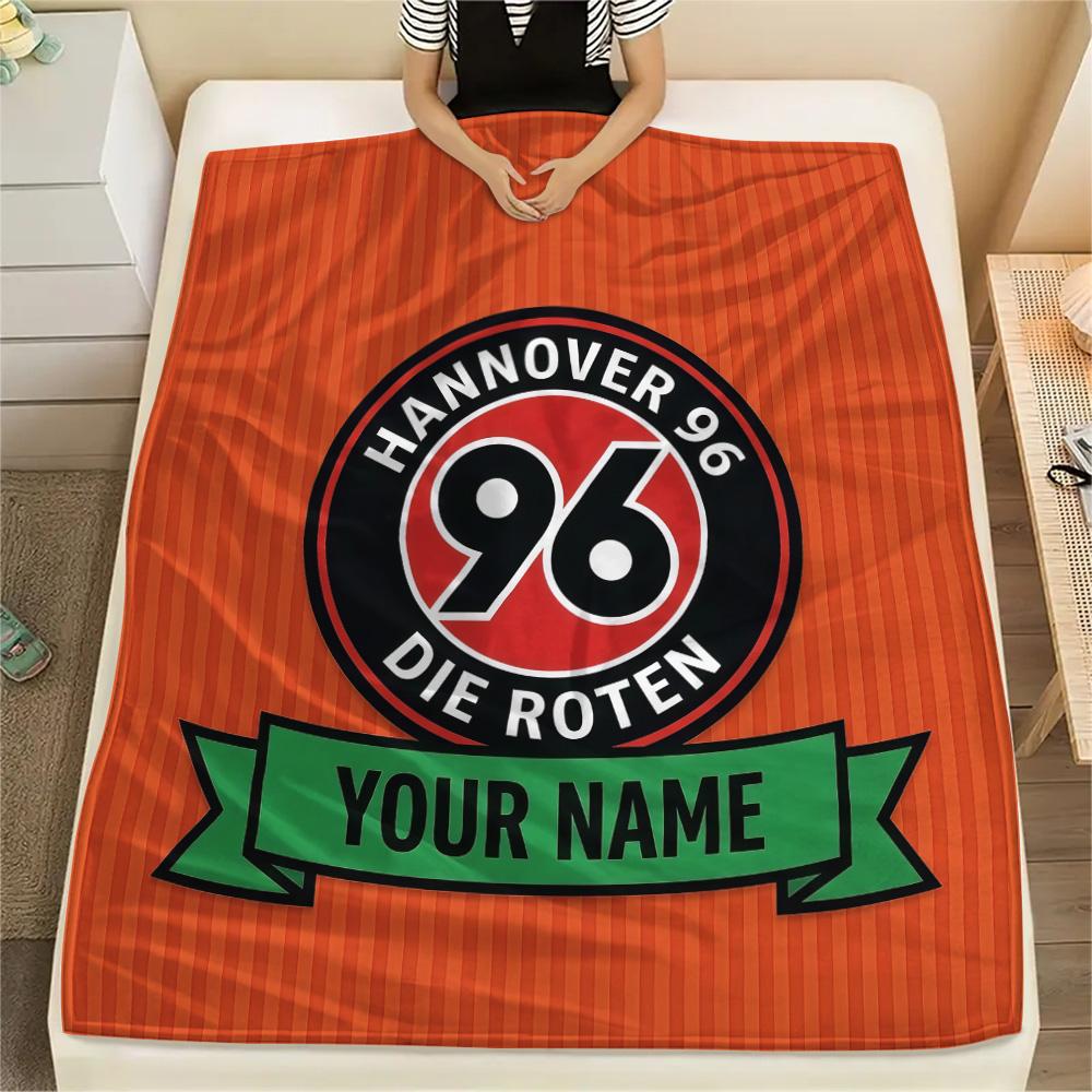 Custom Name Hannover 96 Flannel Blanket, High quality Comfortable for All Seasons, Home Decor, Warmth and Comfort
