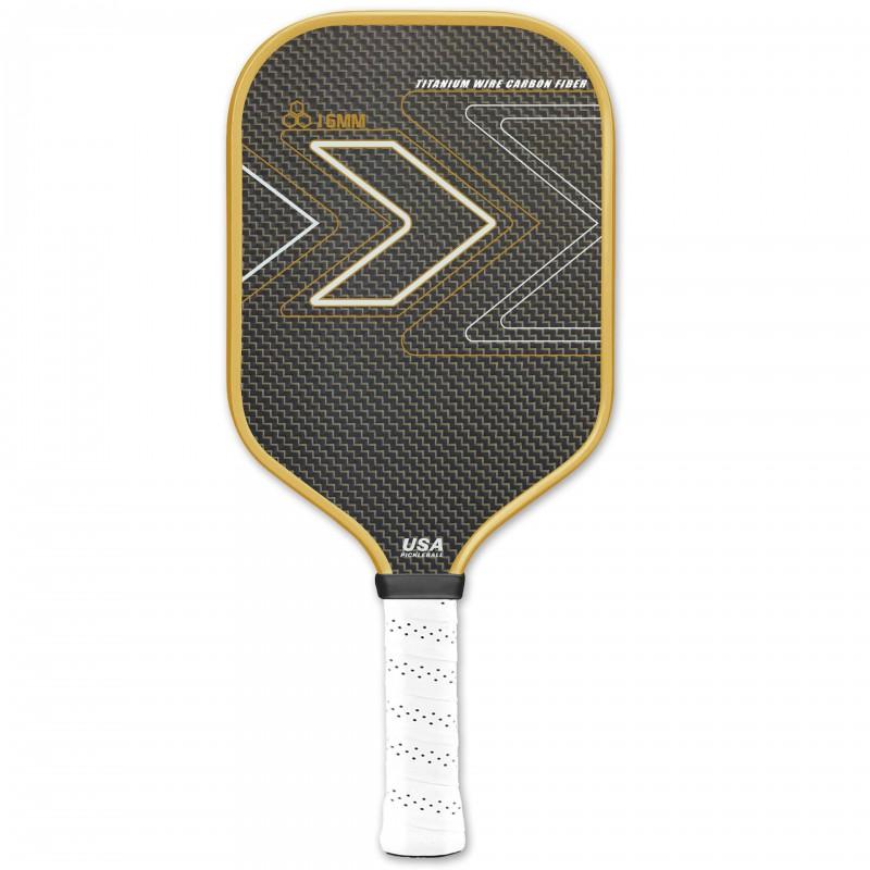Carbon Fiber Pickleball Paddle With Textured Grip Hollow Design PP Honeycomb Core Lightweight Outdoor Play
