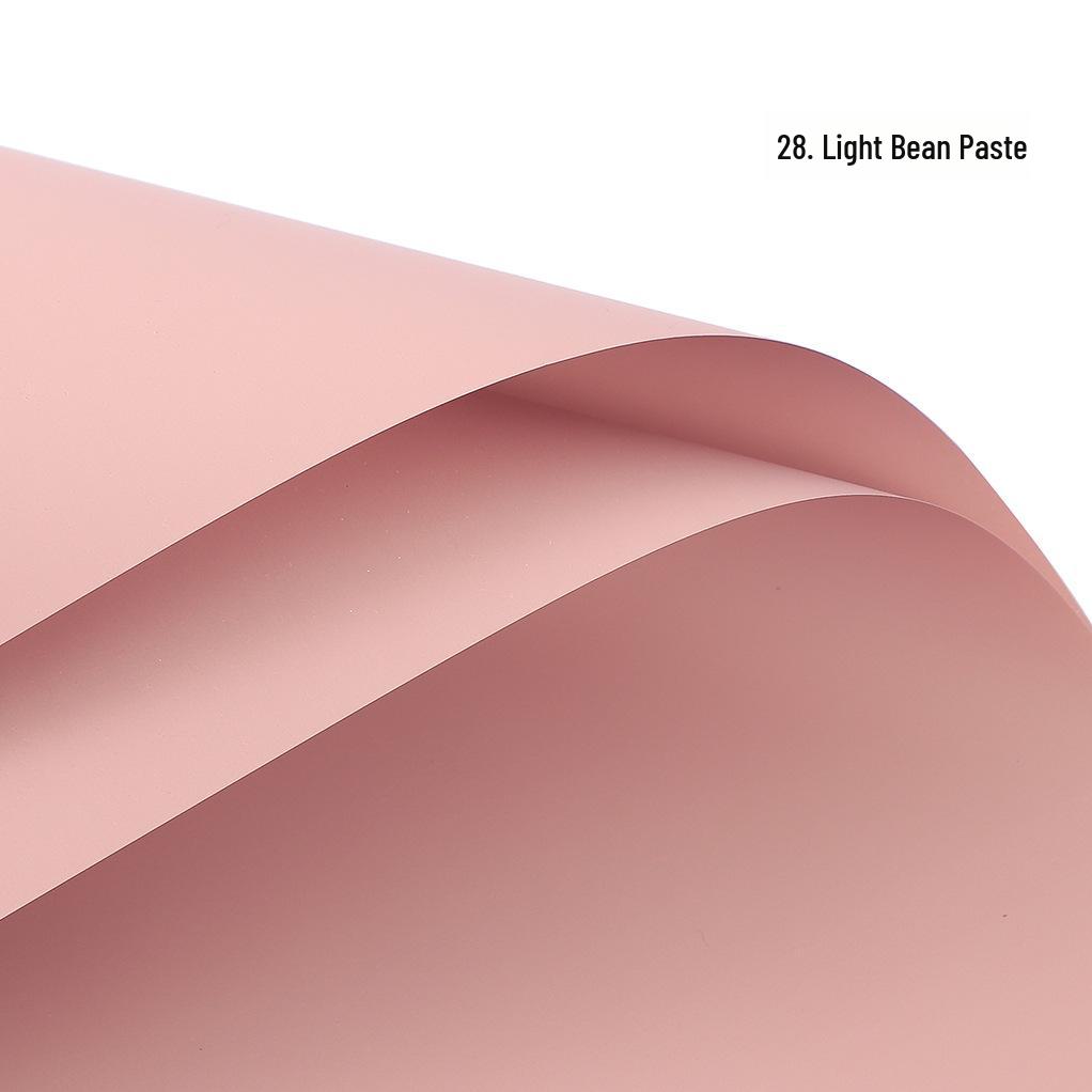 Korean Style Waterproof Flower Wrapping Paper - Pure Color Bouquet Packaging Material