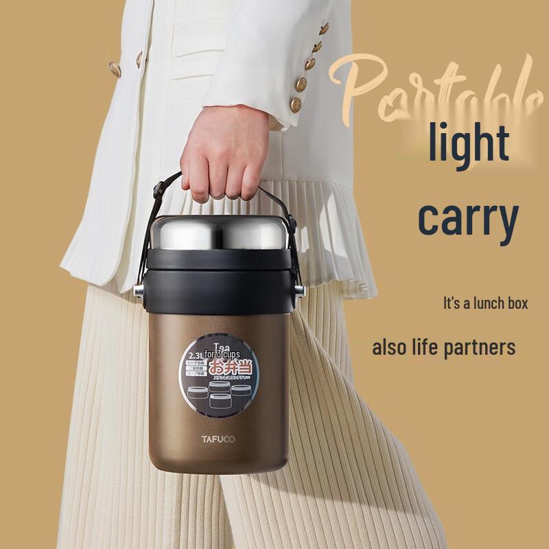 TAFUCO 3-Layer 316L Stainless Steel Insulated Lunch Box
