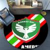 Amed Sk Crest Design Round Rug for Livingroom,Bedroom, Palyroom, Chair Rug, Area rug, Circle Carpet, Fan Christmas gift