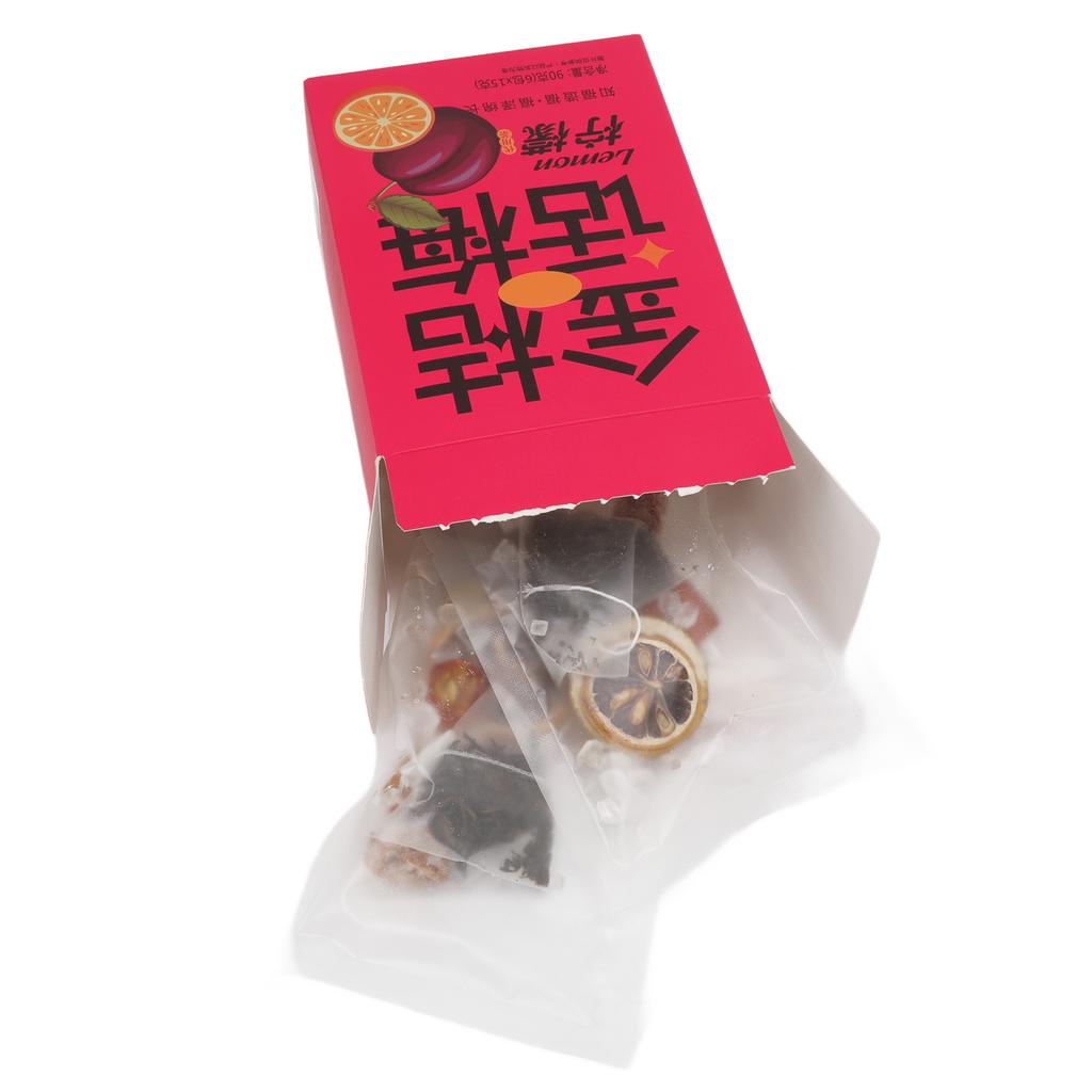 Kumquat Lemon Plum Tea Healthy Fruit Tea Bags for Morning Afternoon 6 Count In Total
