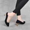 Fashion pointed high heels autumn new fine heel sheepskin iron bag pointed one pedal women's shoes work shoes