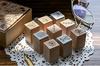 MissOrange Wooden Rubber Stamp Creative Stamp Set for Craft and Set, Moon, Flower, Leaf, Bowknot, Cards, Scrapbooking, Planners, 16-Piece Set, M-26