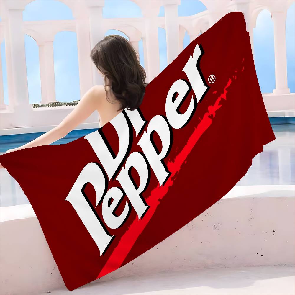 D-Dr P-Pepper Dessin Animé Couverture Microfibre Séchage Rapide Serviettes de Plage Impression Surdimensionnée Super Absorbante Couverture Serviette de Piscine Cotton 30x60cm