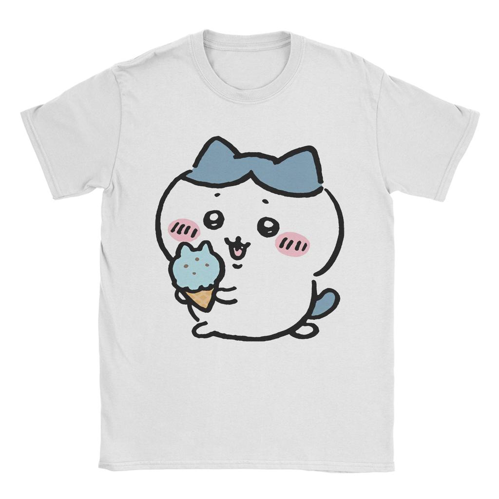 Copkfegf Chiikawa T-Shirt Men's Cotton Tops Hip Hop  Crewneck Short Sleeve