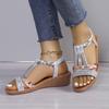 Fashion Women Wedge Sandals Summer Shoes Women Bohemia Comfortable Casual Platform Sandals Anti-slip Peep Toe Outdoor Beach Ladies Shoes