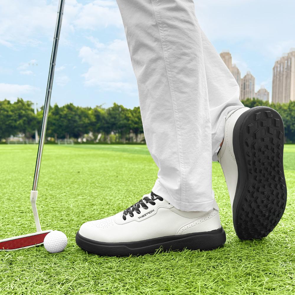 Golf Shoes Men's Lace Up Autumn Fashion Casual Sports Shoes Outdoor Fitness Grass Anti Slip Golf Walking Shoes Size 39-48