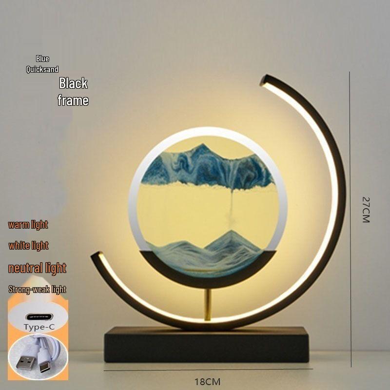 Flowing Sand Painting Atmosphere Lamp: DIY Table Lamp, Night Light, Decorative Gift, Sleep Companion, Sand Art Ornament.