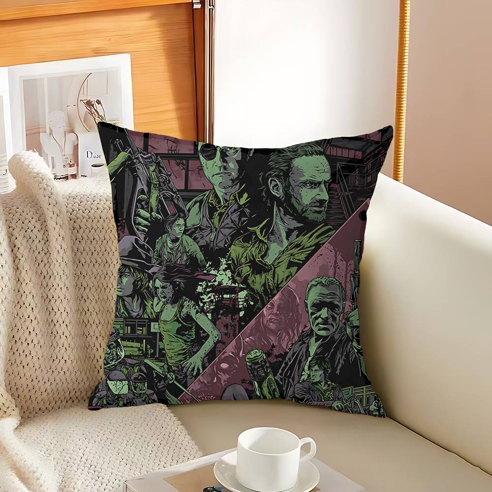 Classic Movie T-the W-walking D-dead Decorative Room Aesthetics Pillow Case Home Decor Bedroom Sofa Bed Couch Pillow Cover