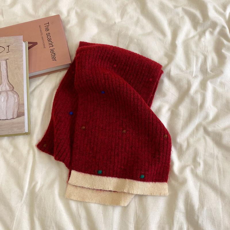 Christmas Series New Red Atmosphere Scarf Collection Women's Winter Wind Advanced Autumn and Winter Warm Scarf