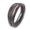 Charm Men Bracelet Genuine Multilayer Woven Leather Bangle Retro Cuff Bracelet Classic Hooks Wristband Men Women Jewelry Gifts