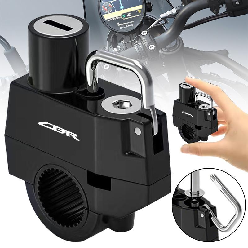 QHC2 Motorcycle Helmet Lock Anti-theft Security Metal Lock For Honda CBR 125R 954 600 650F 650R 1100XX 1000F CBR 600RR 1000RR