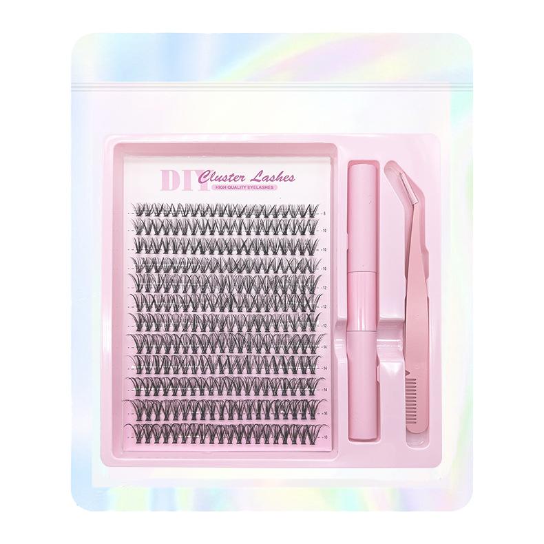 30D40D100D Segmented False Eyelashes Natural Dense Curled Single Cluster Self-Adhesive Eyelash Set