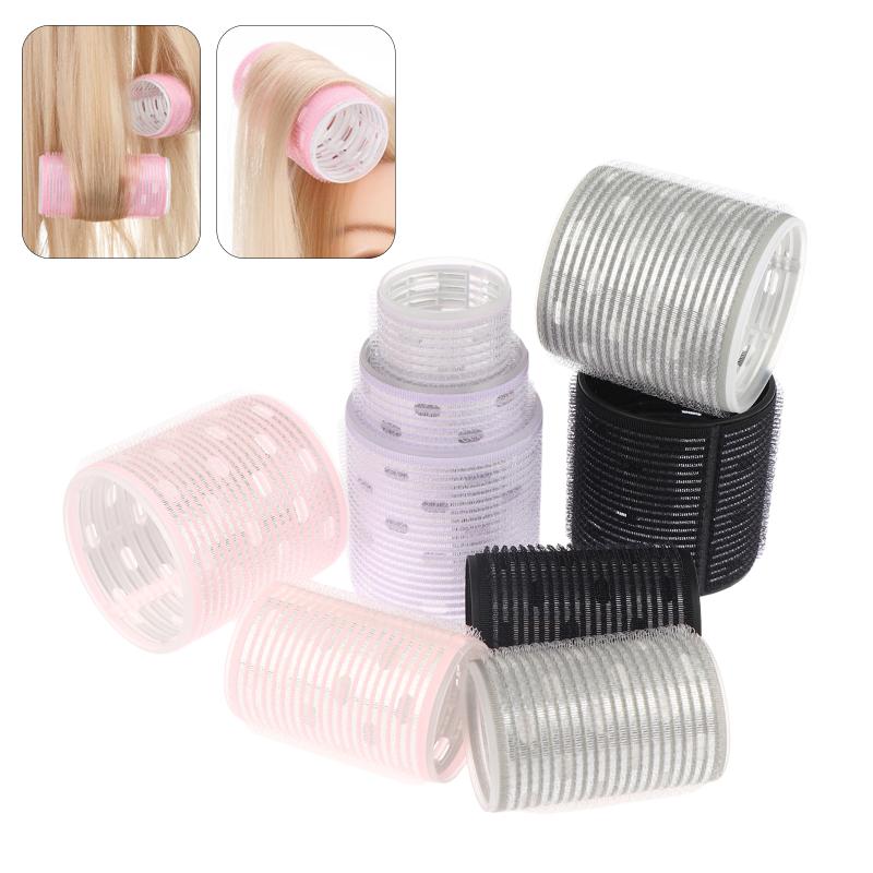 Set da 8 Pezzi di Bigodini Neri Grigio con Nucleo in Alluminio Extra Large, Multiple Misure, Velcro, Jumboo, per Frangia ad Aria, Magic Sleep Curl Bar 60mm