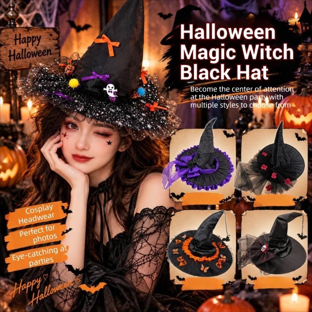 Dark Style Cosplay Wizard Cap Handmade Gothic-style Decorative Hats Themed Party