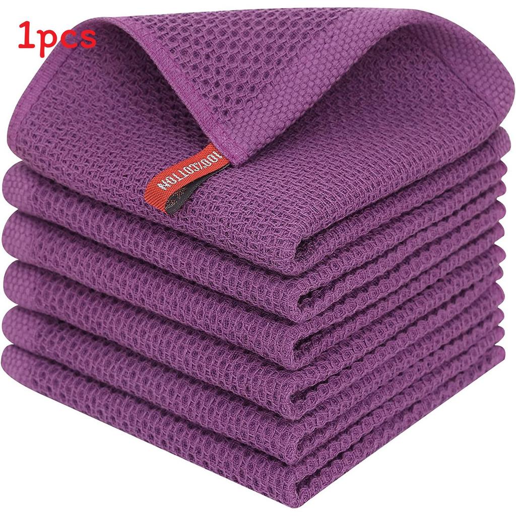 Pure Katoen Wafel Keukenhanddoek Met Absorberend Stof Voor Thuisgebruik