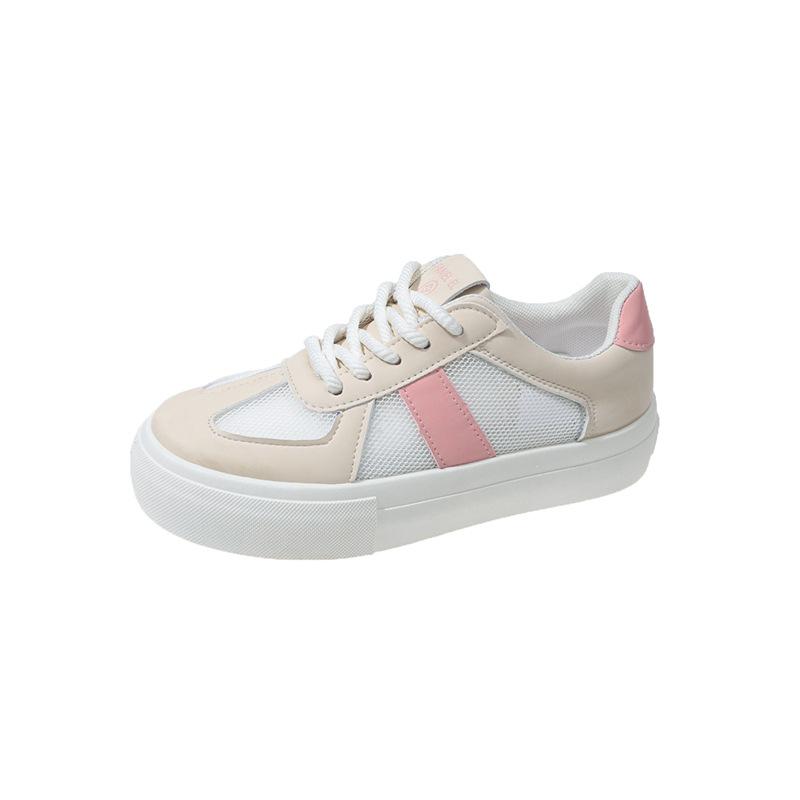 

Retro mesh breathable thick-soled little white shoes women s 2025 summer new German training shoes student sports and leisure board shoes 40 рожевий