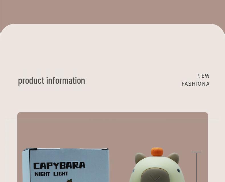 Capybara Silicone Night Light: Bedside Sleep Companion