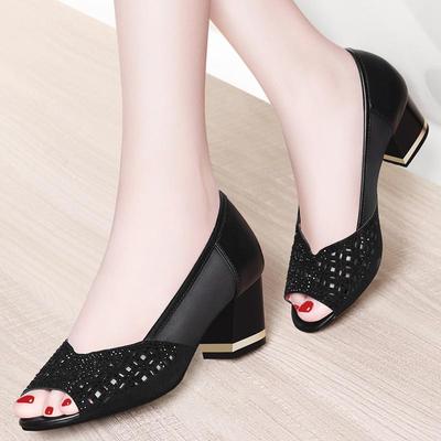 Summer Women Sandals Bling Open Toe High Heels Hollowed Pumps Woman Dress Shoes