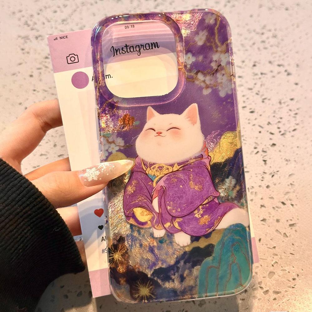 

Cat Cartoon Flowers Vortex Pattern Phone Case For Xiaomi 14T 13T 11 Lite NE Poco X5 M6 X6 X7 X3 Pro NFC C65 C61 M5S Luxury Cover Xiaomi 14T Pro 5G