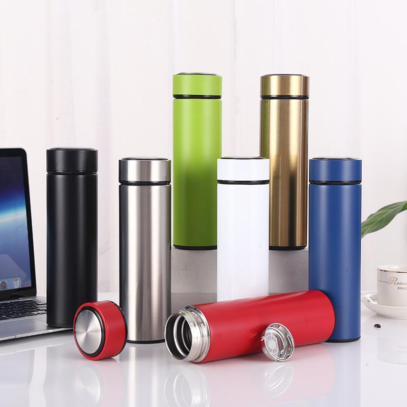 Intelligent Temperature Display Thermos Cup 304 Stainless Steel Car Portable Straight Body Cup Office Business Water Cup Gift Cup