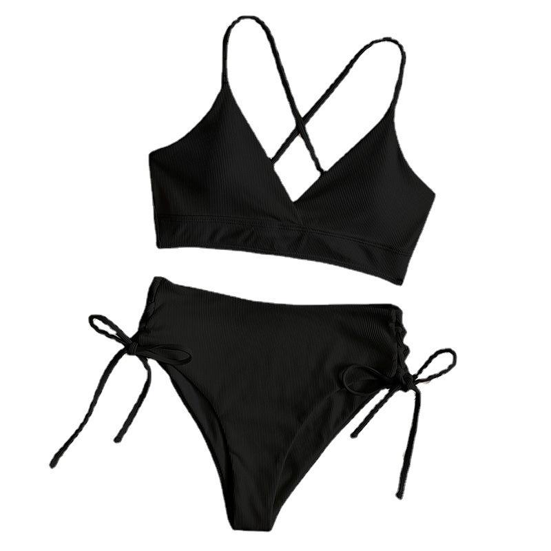 2025 European American Lace-up Bikini: High-End Women's Split Swimsuit, Sexy and Stylish Swimwear.