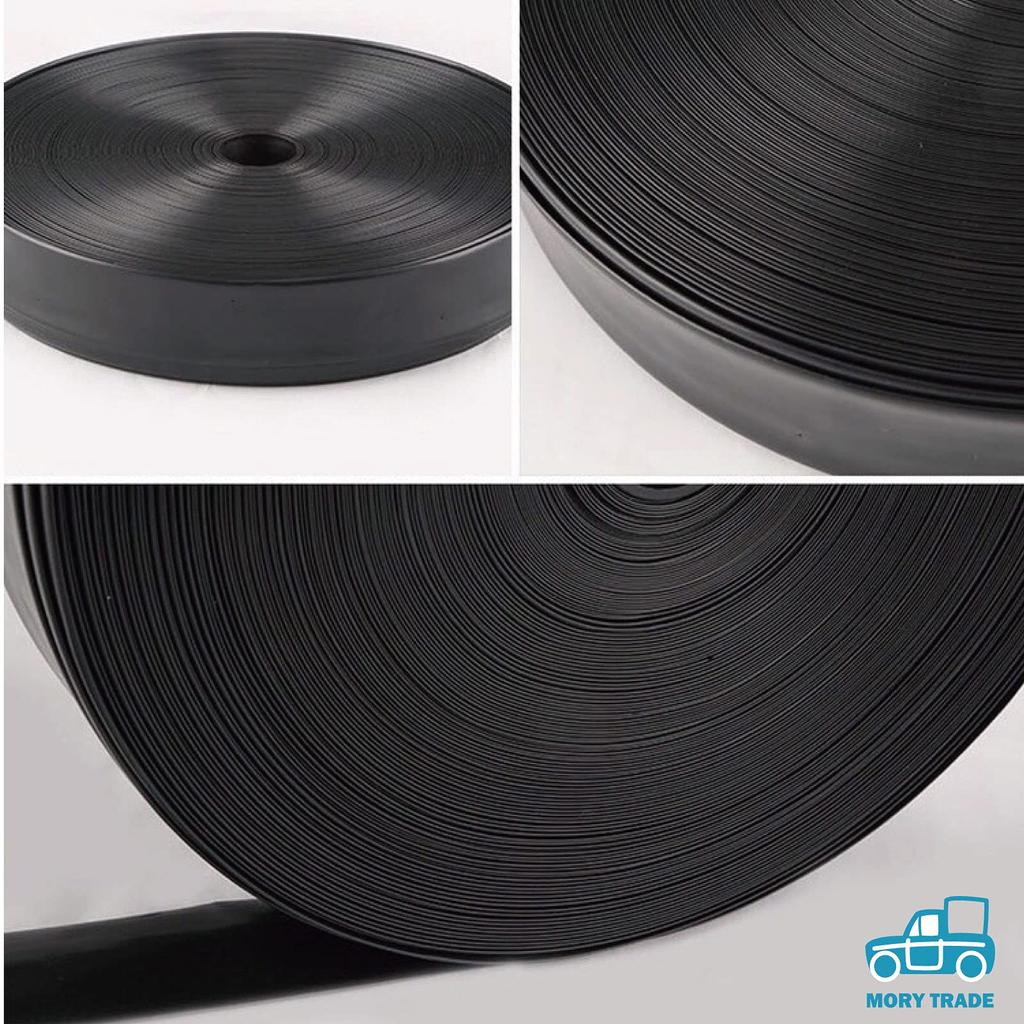 Morytrade Bewässerungsschlauch, Rohr, für Überflutung, Bewässerung und Gießen, Schwarz, Spreizbreite 1,5-2m (25-30 mm Durchmesser, 200 m Länge, 3 Löcher)