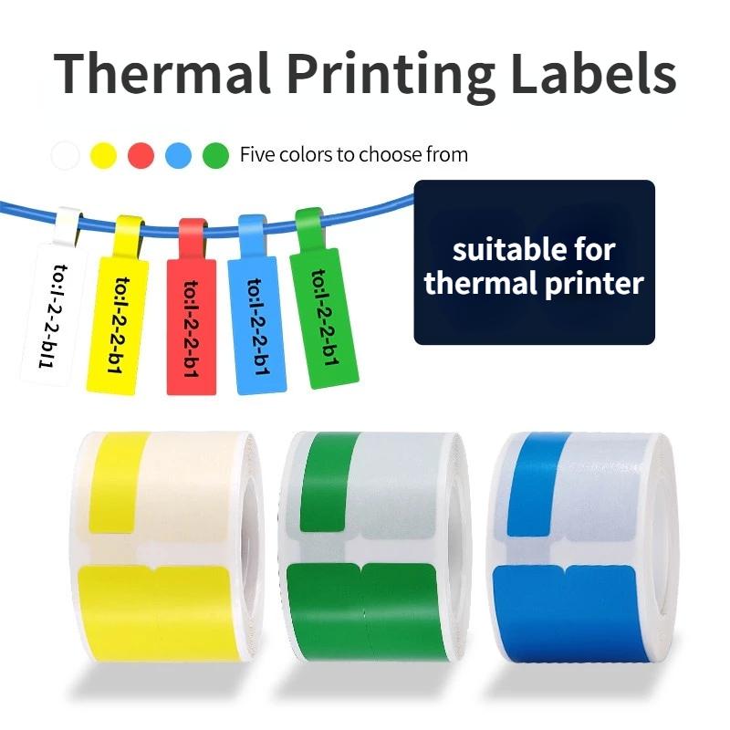500Pcs/Roll 70*24mm Cable Labels Wire Marking Network Waterproof Thermal Printer Sticker Organizer Self-Adhesive Label Cable Tags