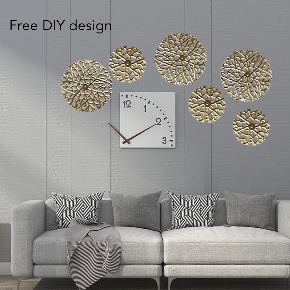 Golden Iron Branch Wall Decor Iron Round Iron Wall Art Indoor Space Ornament