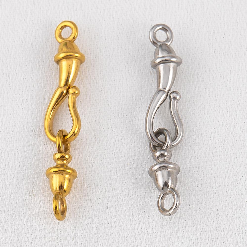 2pcs Multi-Design 304 Stainless Steel Connectors For DIY Unique Bracelet Necklace Jewelry Findings Wholesale Clasp Supplies
