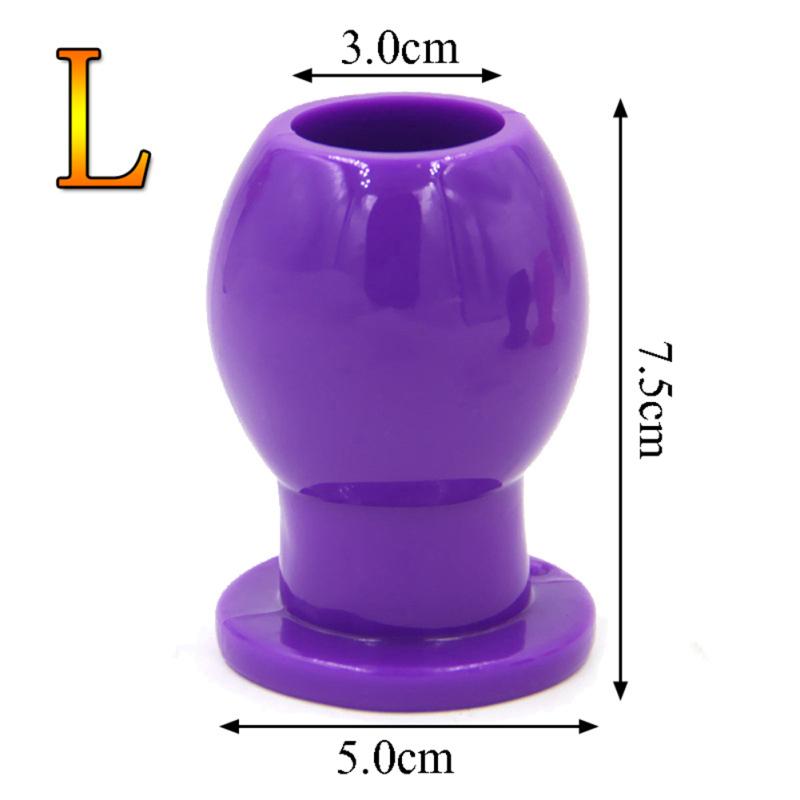 Flexible Glue Hollow Anal  Plug Massager Dilator Erotic Intimate Adult Sex Toys Masturbation