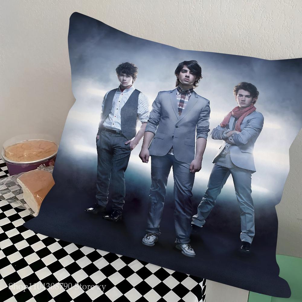Band J-Jonas-S Cool B-Brothers Pillow Case Square Pillow Bedroom Sofa Leisure Comfort Cushion Car Living Room Home Decoration