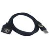 USB 2.0 Dual Male To Female Car Dashboard Flush/Mount/Socket Extension Cable 1M