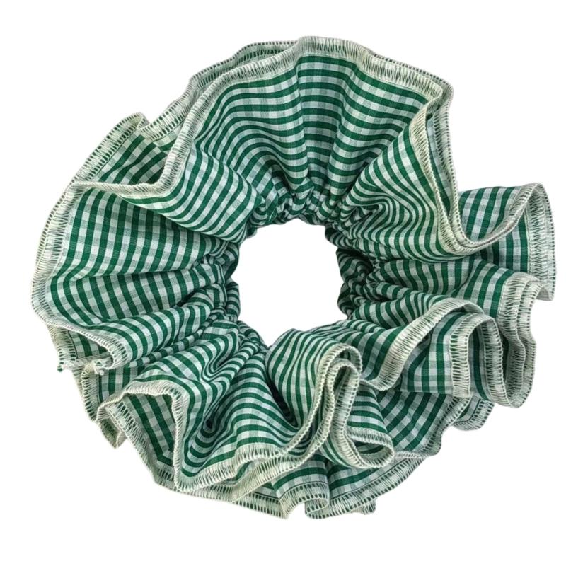 Checkered Pattern Hair Band Women Elastic Hair Tie Elegant Durability Hairband for Everyday Wear