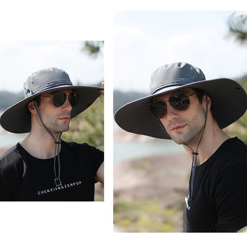 Men's Summer Sunshade Hat Outdoor Men's Leisure Fisherman Hat Mountaineering Fishing Sun Hat