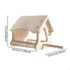 Wooden Bird House Perch Stand Fashion Cottage DIY Craft Hanging Birds Nest Birdhouse for Gift
