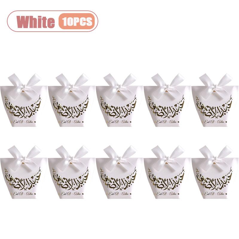 10-40PCS Ramadan Gift Boxes Eid Party Favor Bags for Middle Eastern Holiday Celebration Candy Treat Packaging