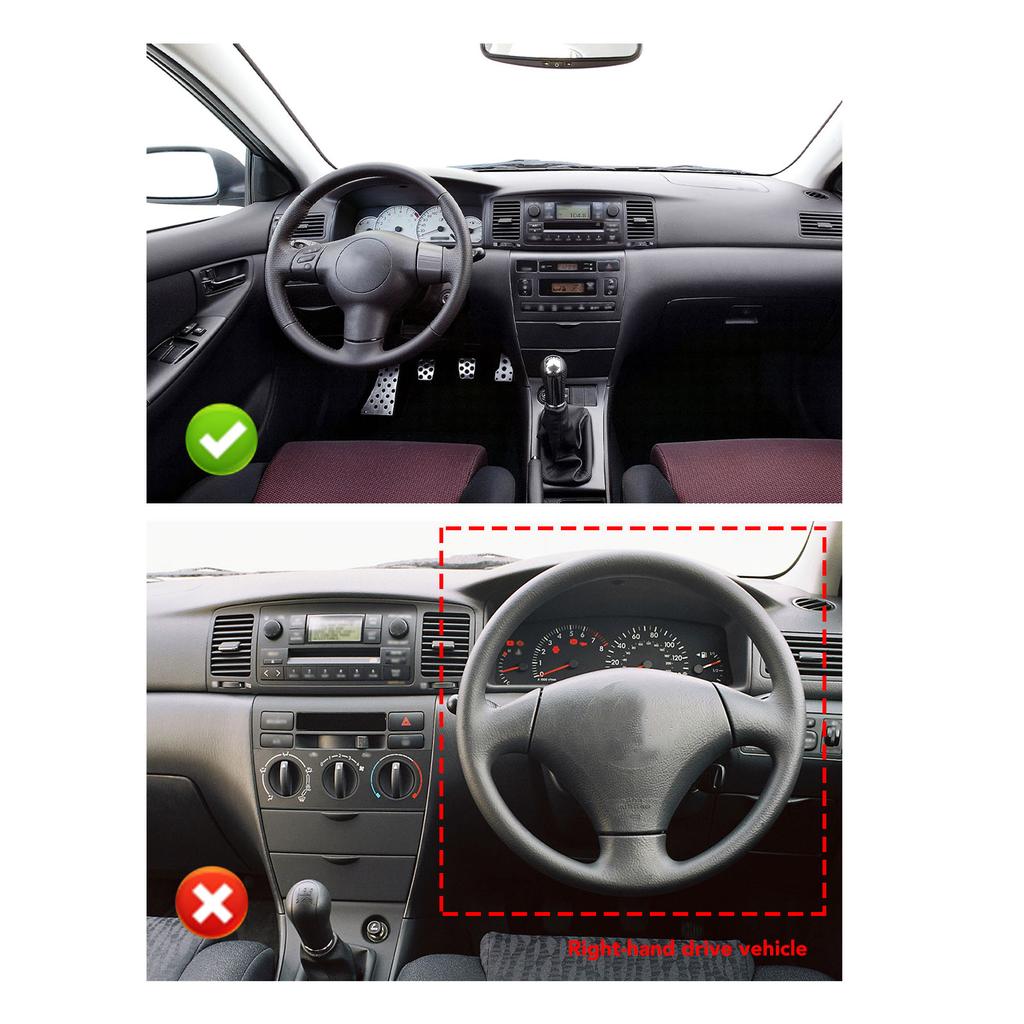 Pair of Sun Visor Assembly Gray Sun Blocking ABS Mirror for E120 E130 2001‑2007 Ninth Generation LHD Car Sun Visor Assy