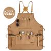 Thickened Canvas Garden Apron: Adjustable, Waterproof & Oilproof Smock with Logo Print