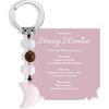 Natural Healing Crystal Heart Keychain Inspirational Gifts for Women Her