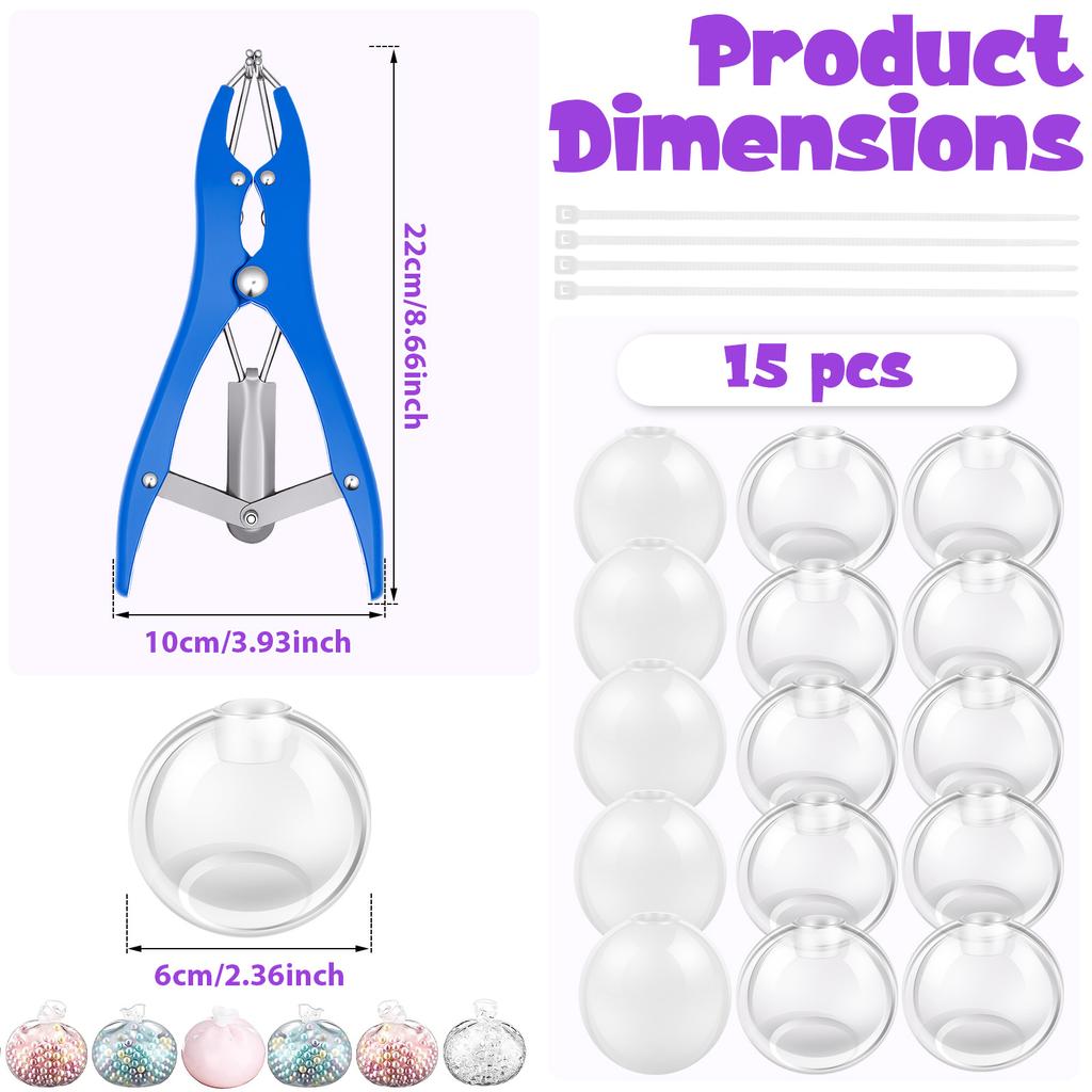 DIY Blank Stress Ball Making Kit Anxiety Relief Toy Handmade Squishy Stress Balls Empty Squeeze Ball Decorative Balls Party Gift